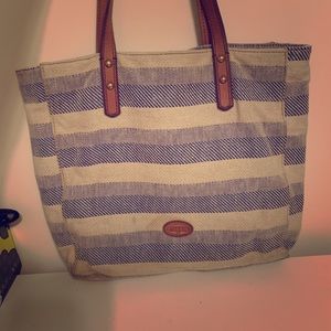 Cute summer Fossil tote and coordinating wallet